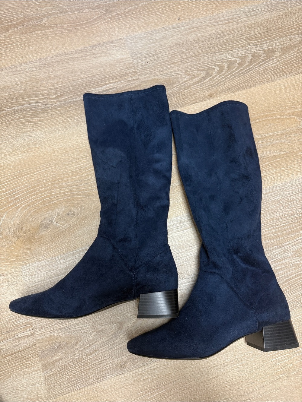 Boden Women's Navy Suede Mid-Calf Boots